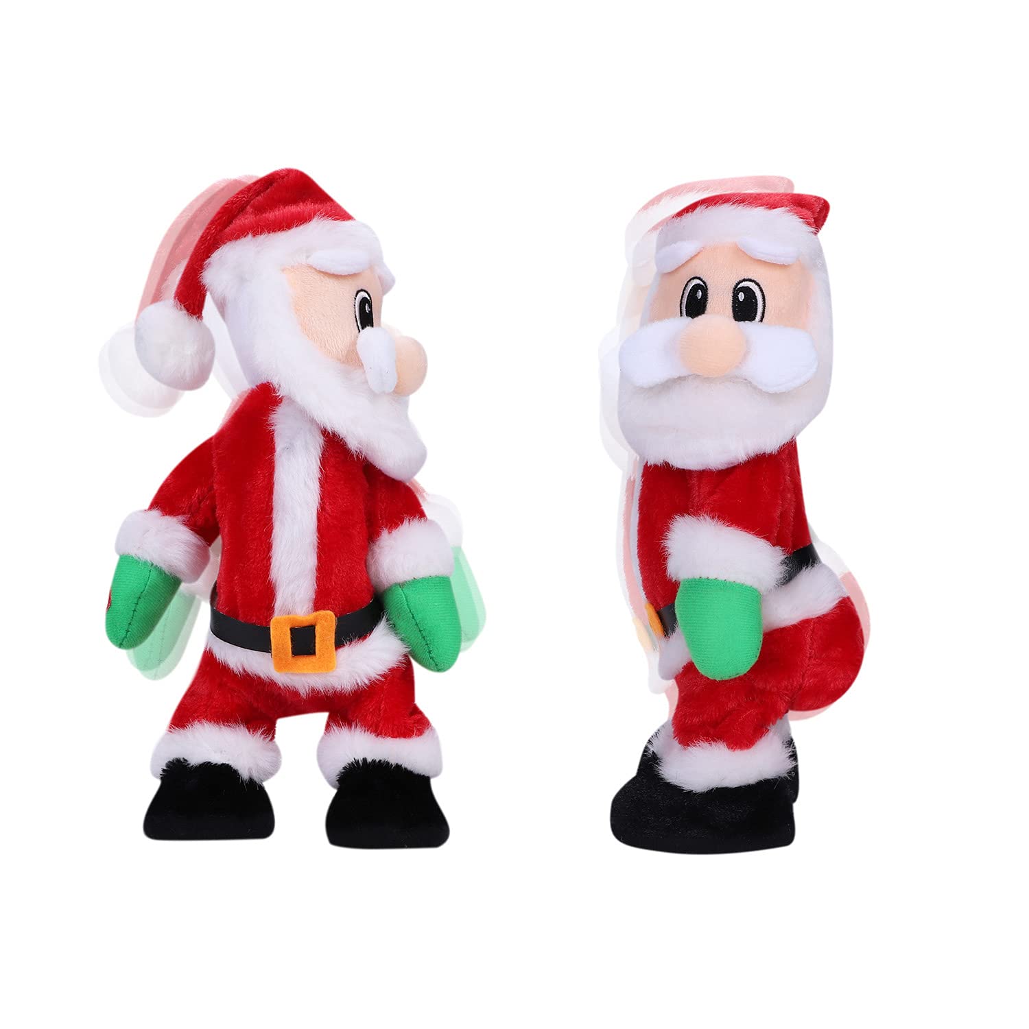 Xinchia Red Singing And Dancing Christmas Santa Claus Figure Twisted Hip Twerking Singing Novelty Decoration Electric Musical Xmas Santa Claus Ornament Christmas Standing Figure For Tabletop Decoration
