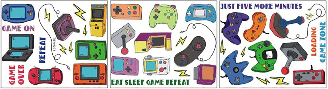 Amazon ウォール ステッカー テレビゲーム インテリア おしゃれ 電子ゲーム 壁紙 ウォールステッカー リビングルーム 寝室 ガラス インテリア内装用 壁画壁飾り 96 24cm横置き パタン17 おもちゃ おもちゃ