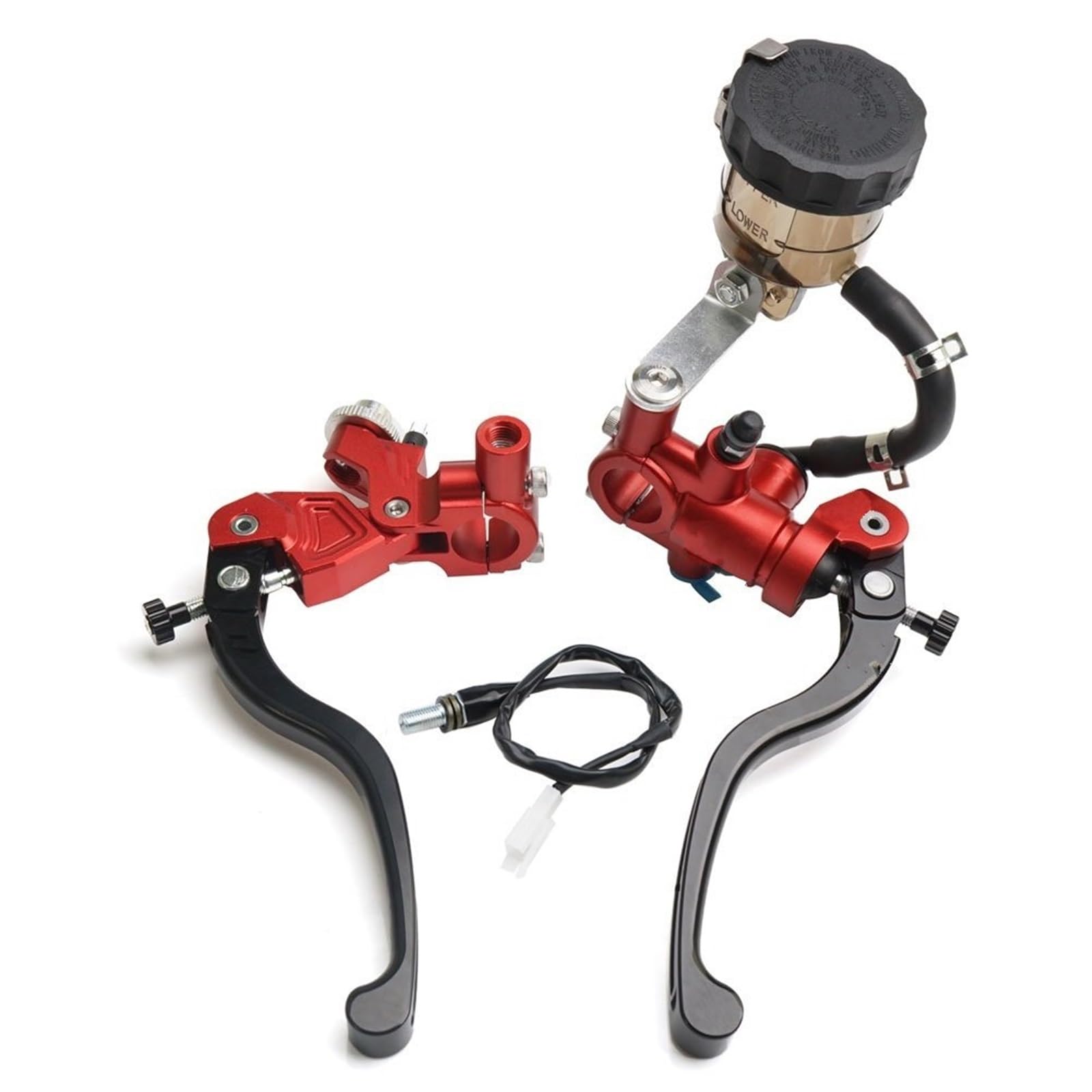Haysxvr Red Ab 19Mm Motorcycle Radial Brake Clutch Pump Master Cylinder Lever Handle Hydraulic For Yamaha Electric Dirtbike Forward Brake Pump(Red Ab 19Mm)