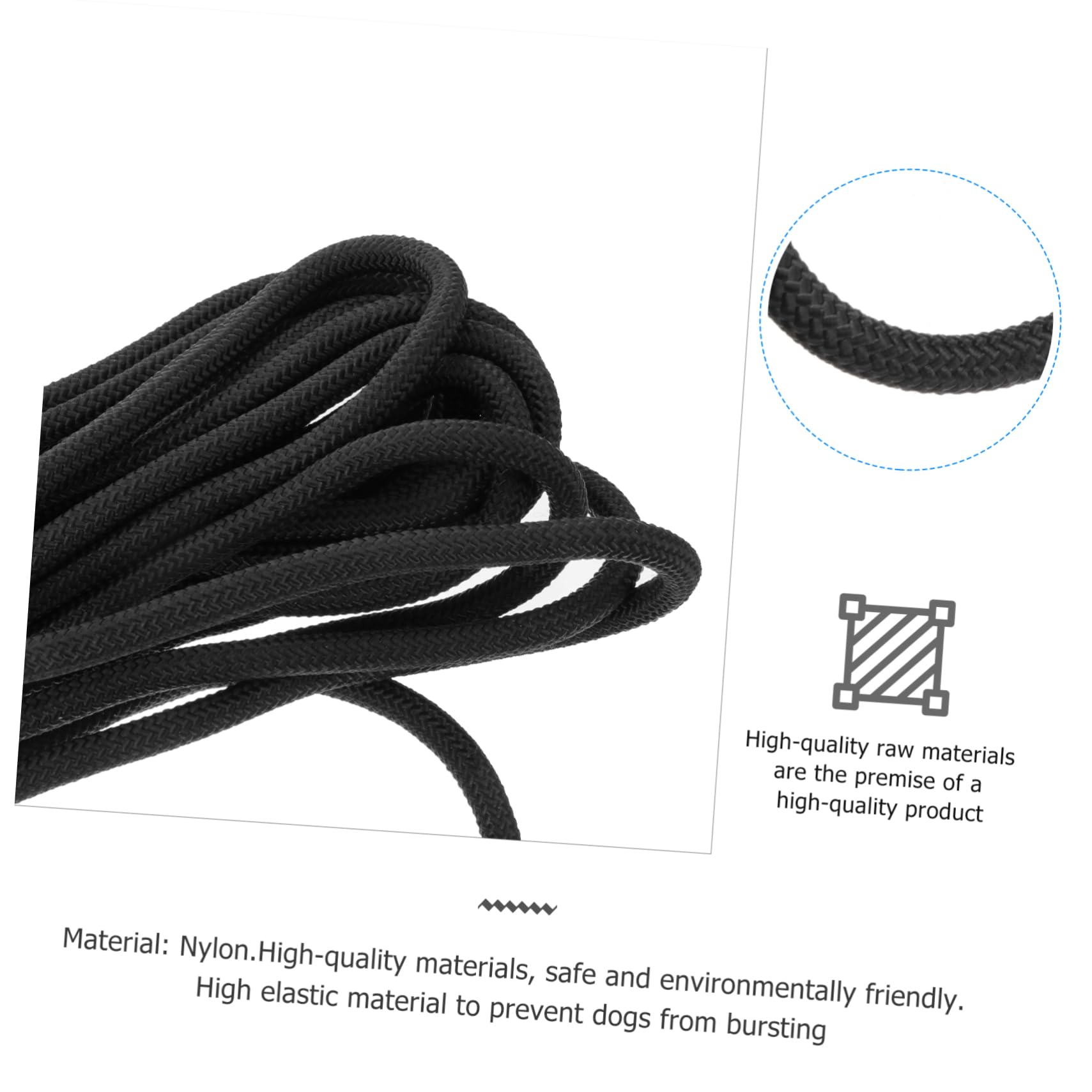 Laisse de Traction pour Chien Mètres Laisse Durable et Confortable pour Promenade et Entraînement des Animaux de Compagnie pour Chiens de Moyenne à Couleur Noire