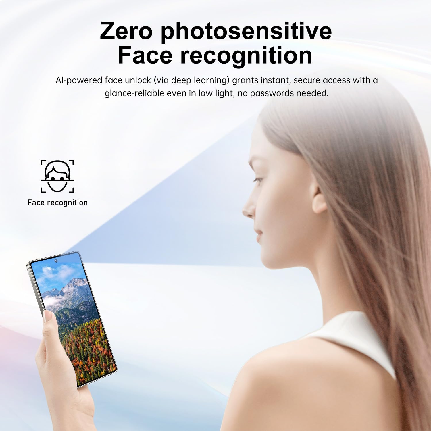 Huness S26 Ultra Unlocked Phone,Built in Pen The Phone,Cell Phone Battery 7000mAh 6.99" HD Screen,Android 15 16+512GB Smartphone,Dual SIM/5G/Face ID/Fingerprint Lock/GPS (Deep Blue, 16+512G) — view 3