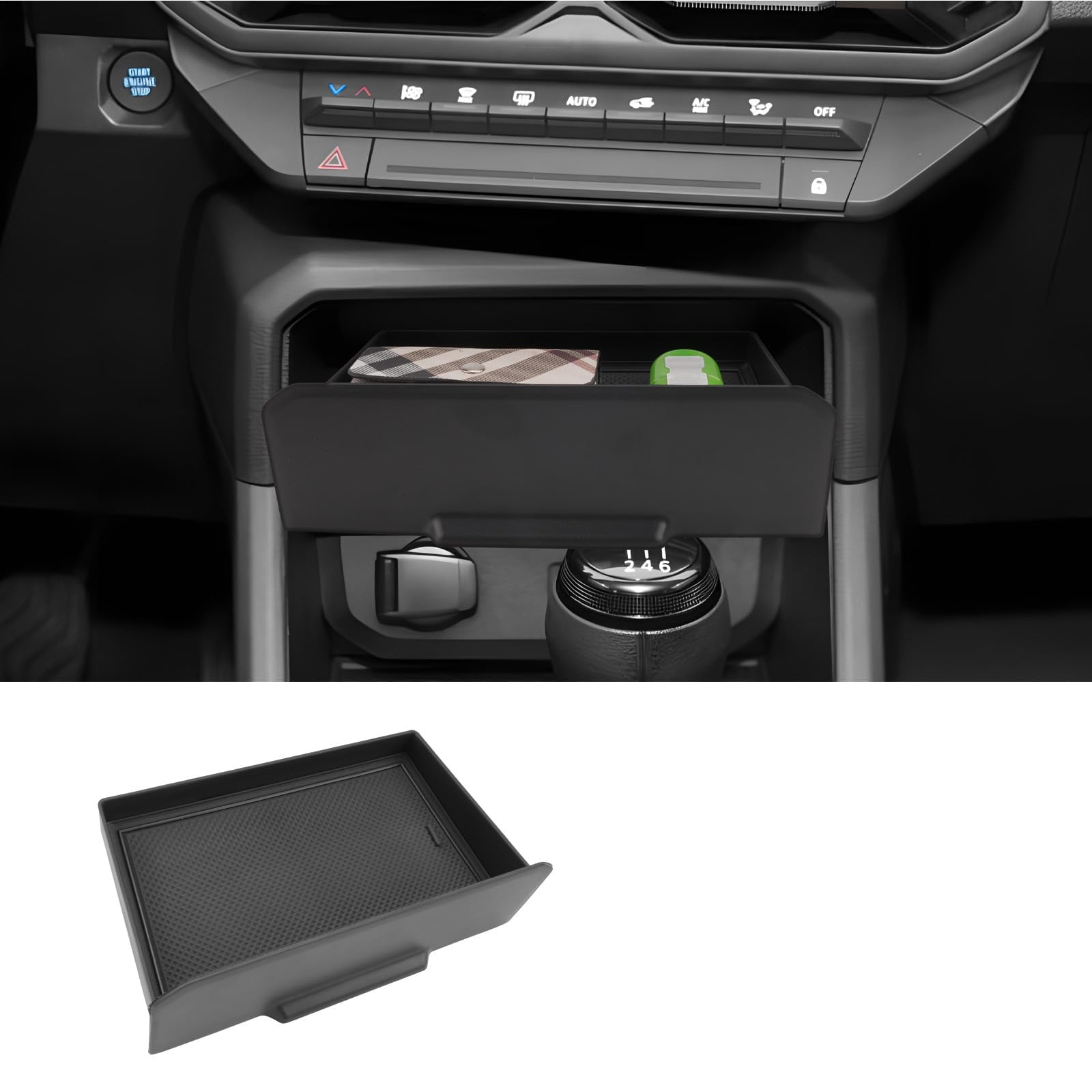 LUWU Cassetto Nascosto Compatibile con Dacia Duster 3 III/Bigster 2025 2026 2027 Scatola Portaoggetti Consolle Centrale in ABS, Organizer Vassoio Interno Duster 3 Bigster Accessori