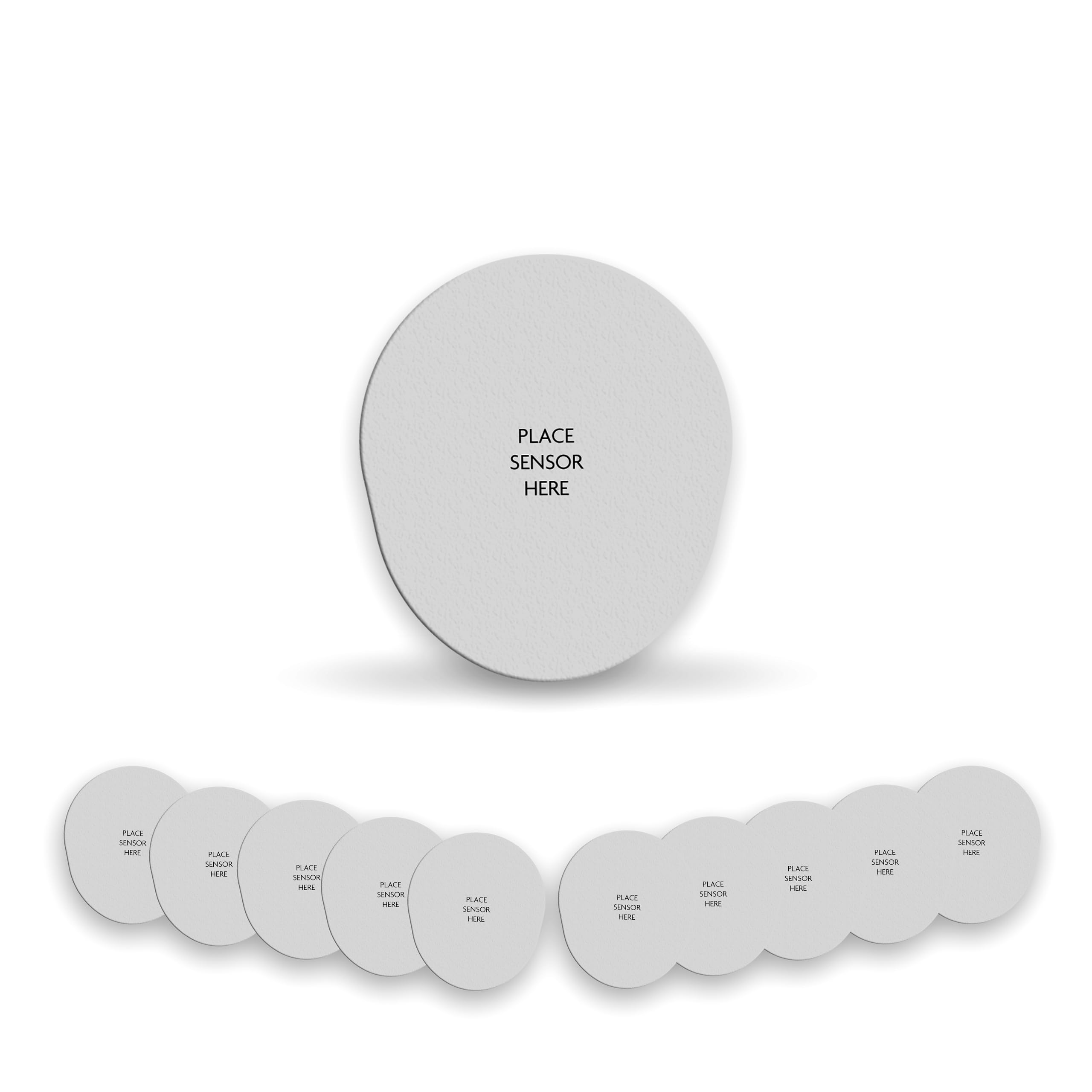 ExpressionMed - Adhesive UnderPatches for Dexcom G7 (Pack of 10) - Made in The USA, Waterproof, Non-Fraying, Pre-Cut CGM Sensor Tapes (White Patch)