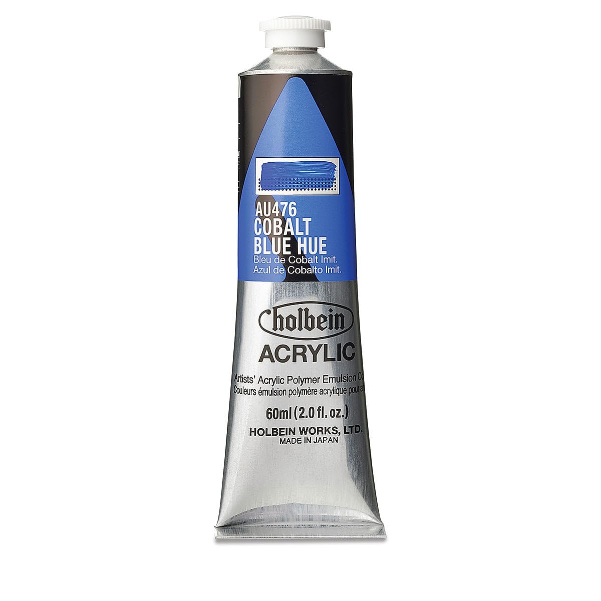 Acrylique Bleu de Cobalt Hue Holbein Heavy Body en tube de 60 ml pour artistes