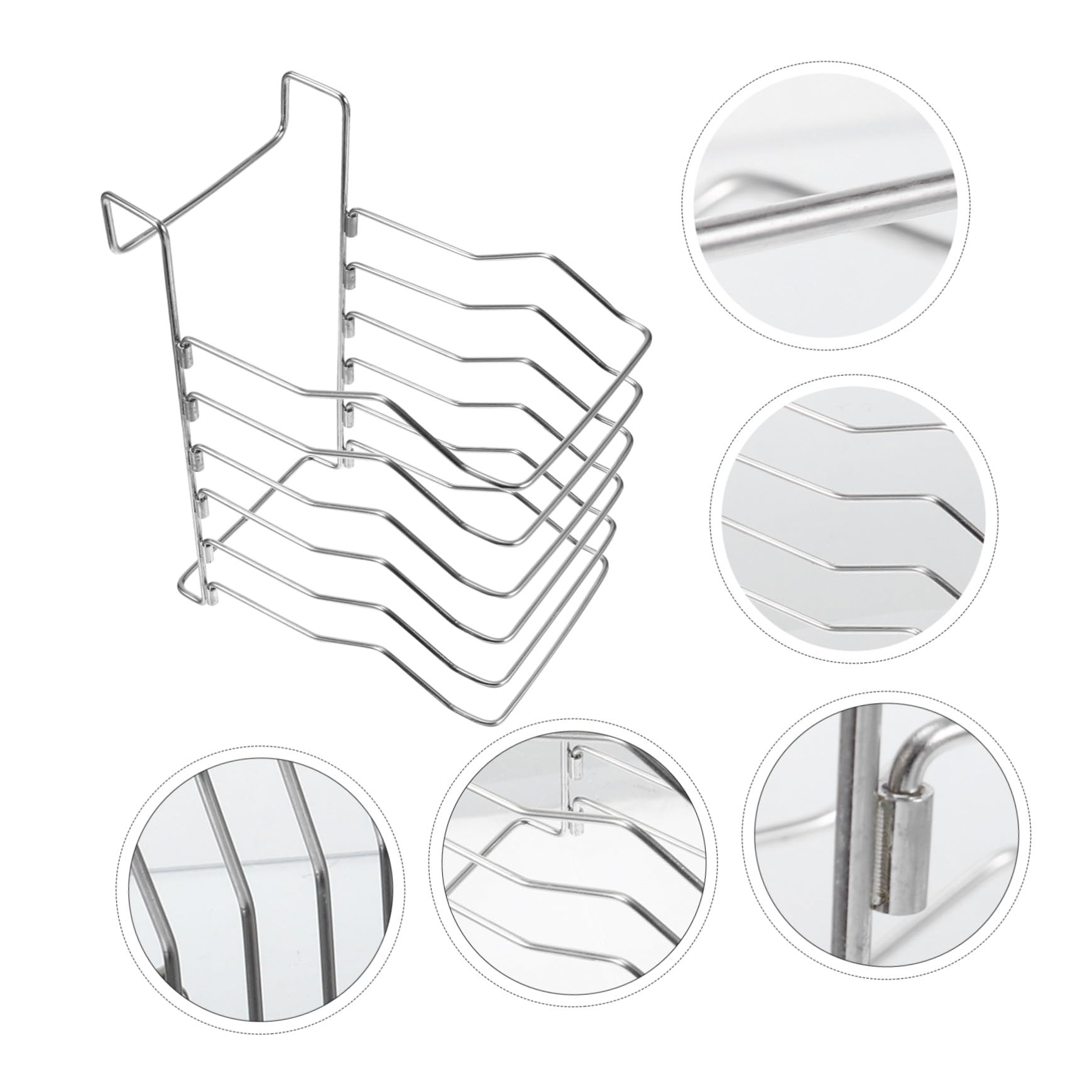 Porta Bistecca e Design Smontabile in Acciaio Inossidabile Set 5 Pezzi Supporto per Carne Sotto Vuoto Facile da Installare Superficie Liscia