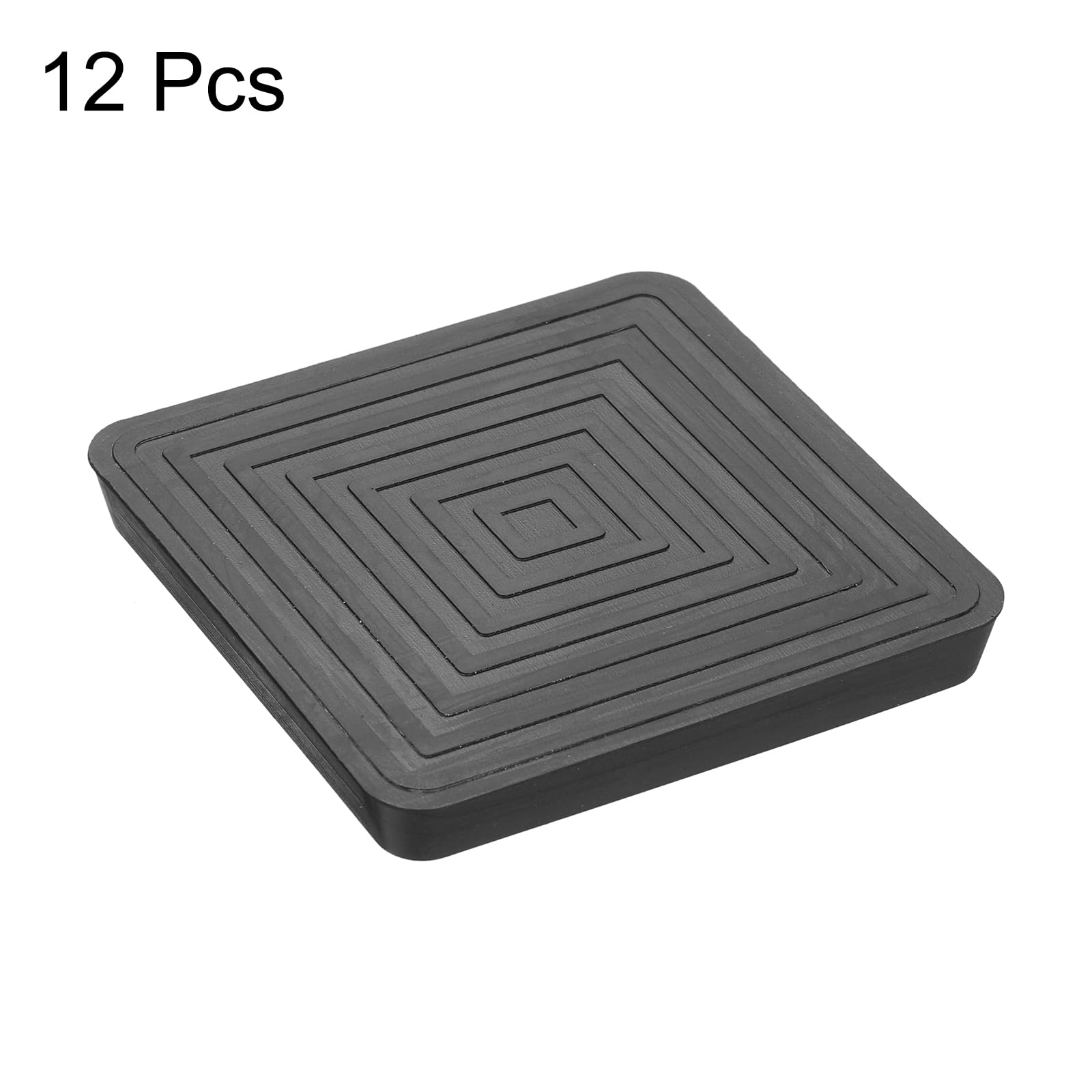 uxcell Chair Leg Floor Protectors, 12Pcs 2.5", Rubber Square Non-Slip Furniture Pads - Image 3