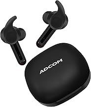 Adcom Cosmo TWS Gaming Earbuds with Ultra 38ms Low Latency Gaming, 40H Playtime, Dual ENC Mics, 10mm Bass Drivers, Touch Controls, Type C, IPX2 & Voice Assistant (Black)