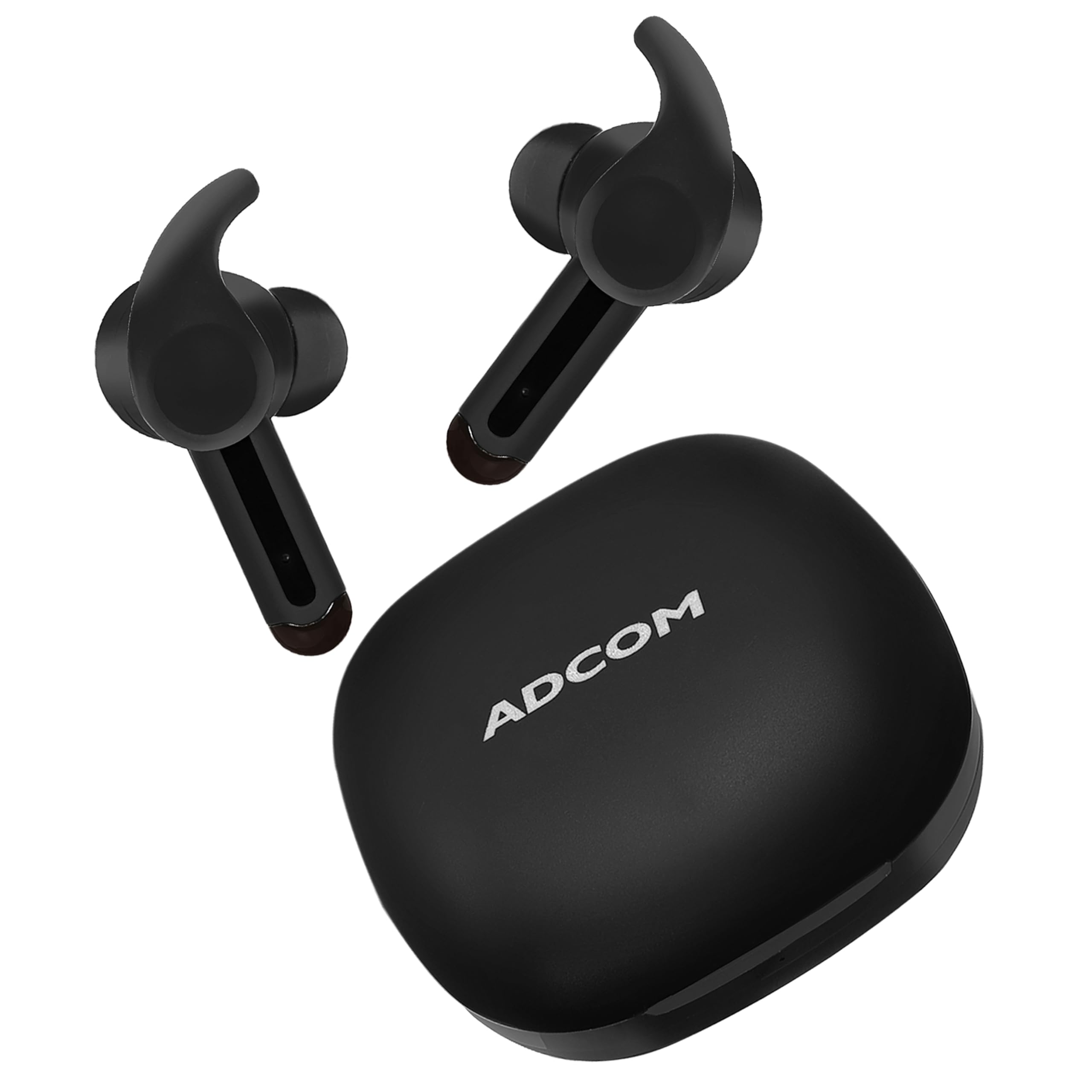 Adcom Cosmo TWS Gaming Earbuds with Ultra 38ms Low Latency Gaming, 40H Playtime, Dual ENC Mics, 10mm Bass Drivers, Touch Controls, Type C, IPX2 & Voice Assistant (Black)-image-4