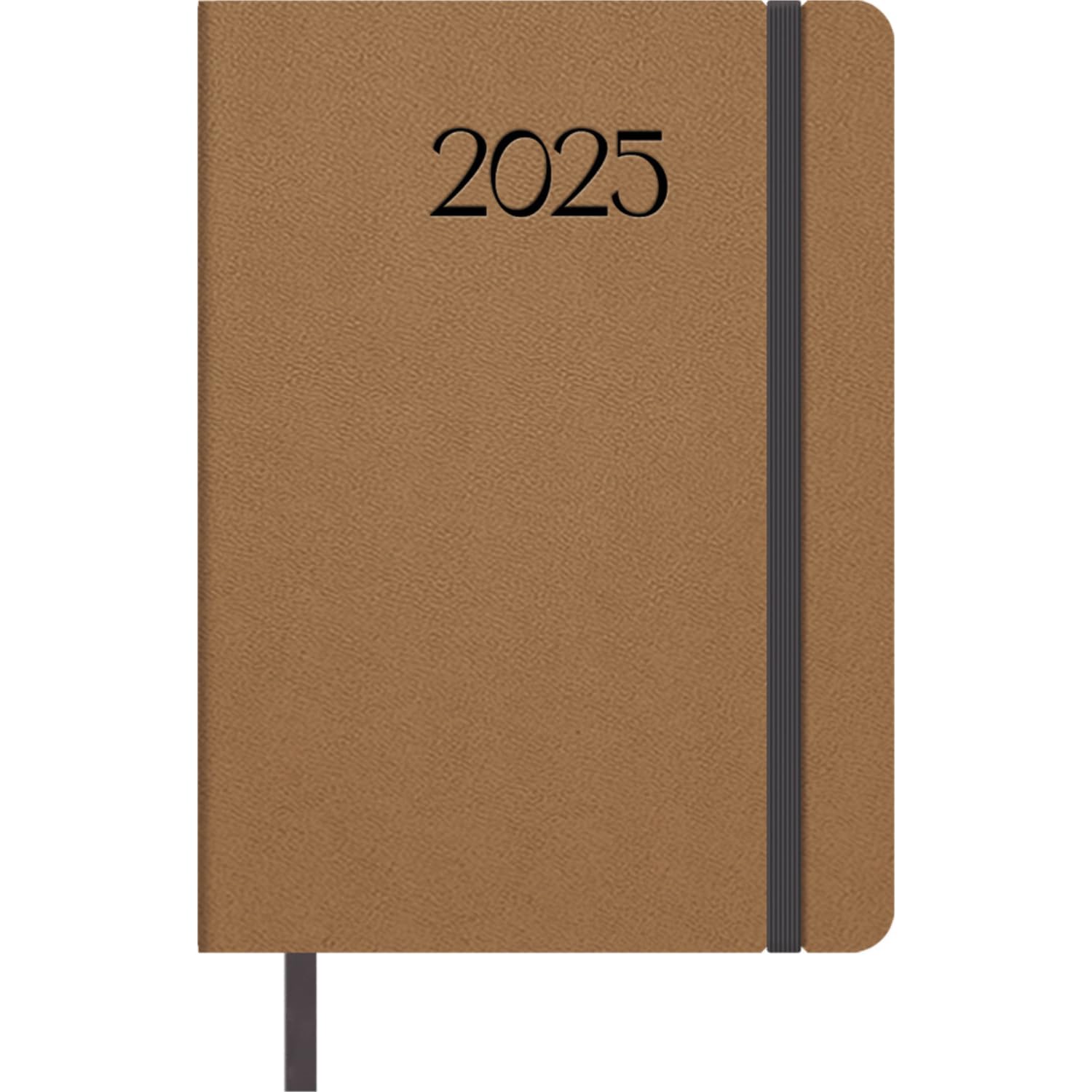 Dohe, 2025 Diary, Day by Page, A5 Size (14 x 20 cm), 12 Months January to December, Flexible Leatherette Cover