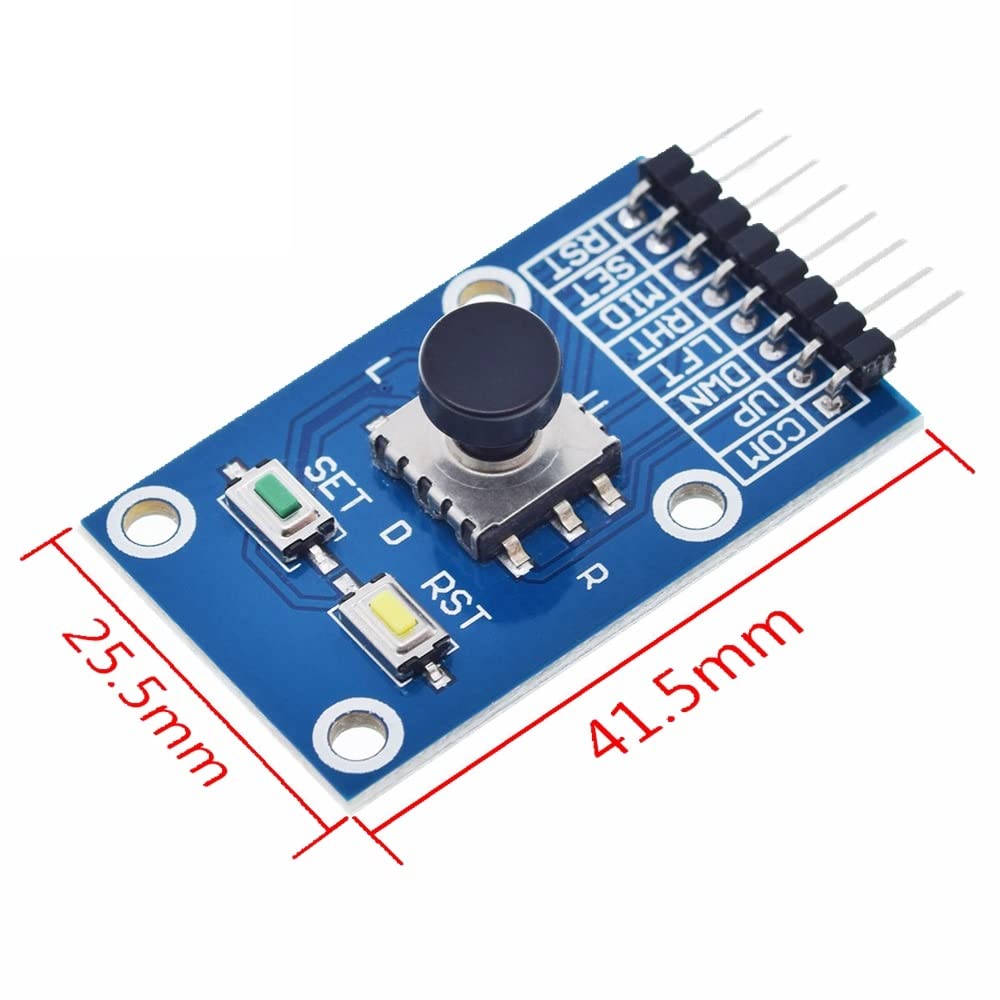 TECNOIOT 10 Uds. Módulo de botón de navegación de cinco direcciones para MCU AVR Game 5D Rocker Joystick