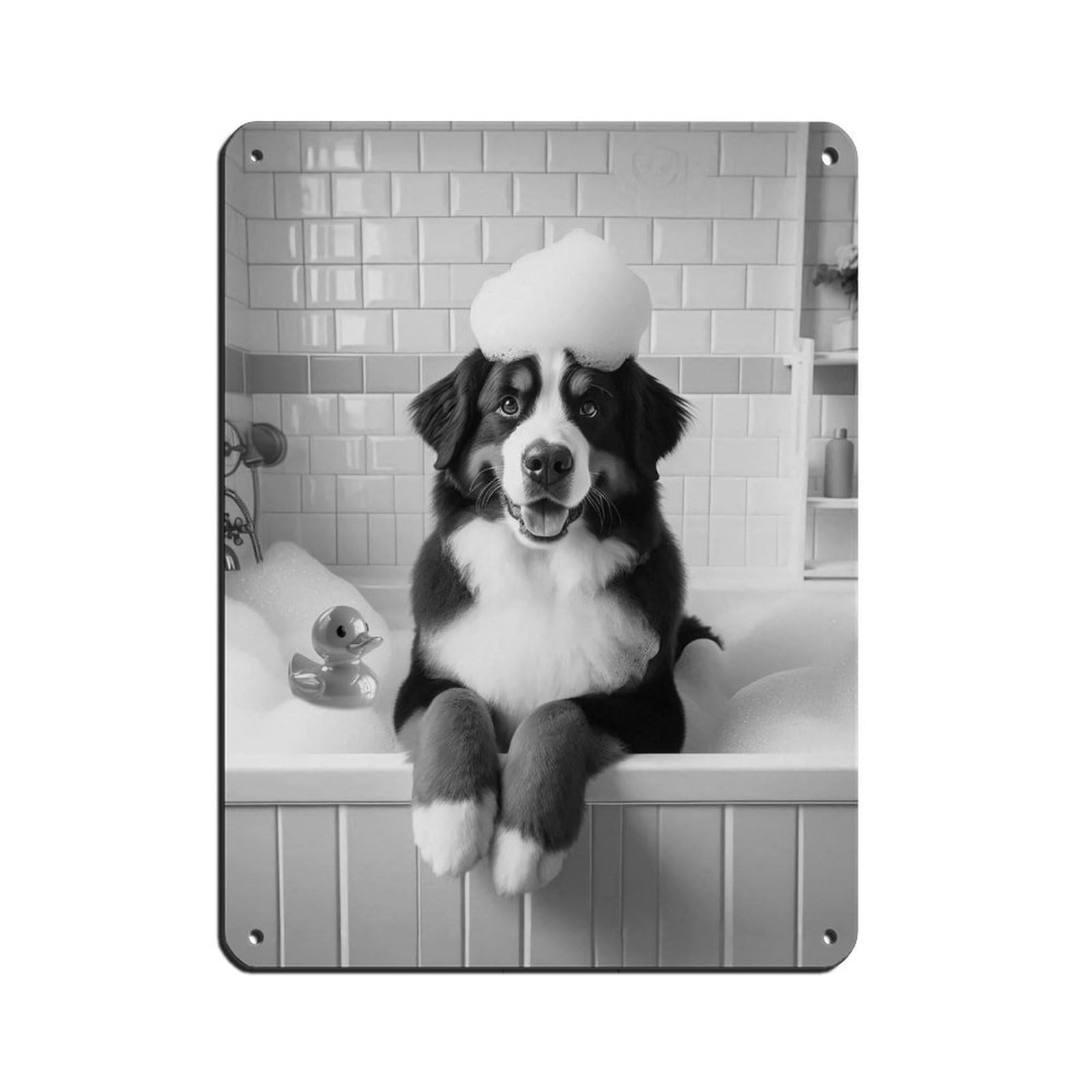 Lxwnze 30L X 40W Cm Bernese Mountain Dog Retro Poster Metal Tin Sign Chic Art Retro Iron Painting Bar People Cave Cafe Family Garage Poster Wall Decoration 12X16inch(30X40cm)
