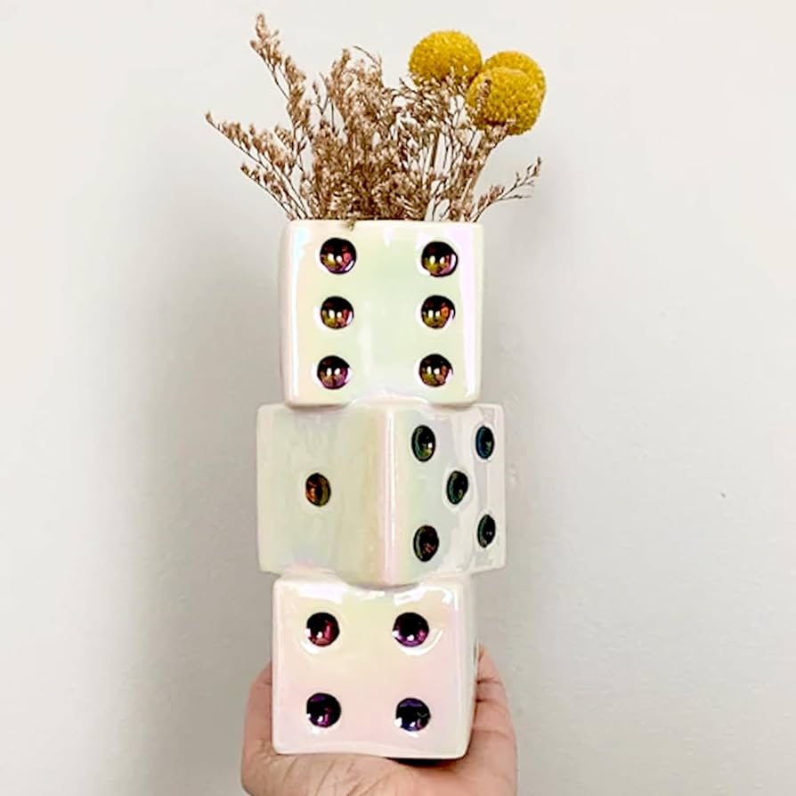 stussy 花瓶　CERAMIC DICE VASE WHITE Amazon.com: MOUGIGI Ceramic Dice Vase - Unique Decor for