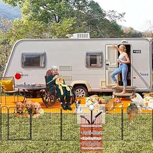 Dog playpen indooroutdoor32 portable metal dog fence with easy carry straps4 panels dog pen play pen for smallmedium dogsrustproof pet playpen for camping rv yardwith one door   cucciolini doodles