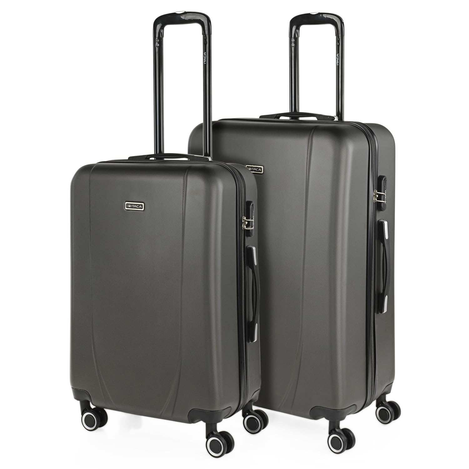 ITACA - Maleta de Cabina 55x40x20 de Viaje rígidas Trolley con 4 Ruedas Dobles para Avion Ligera Equipaje de Mano candado de combinación., Plata — view 39