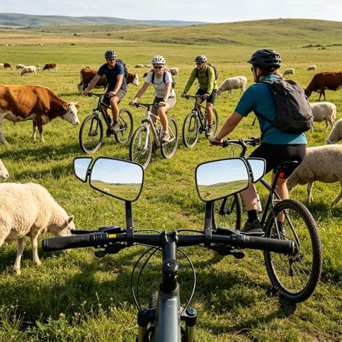 Espejo retrovisor para bicicleta de aluminio ajustable para ciclismo exterior 2