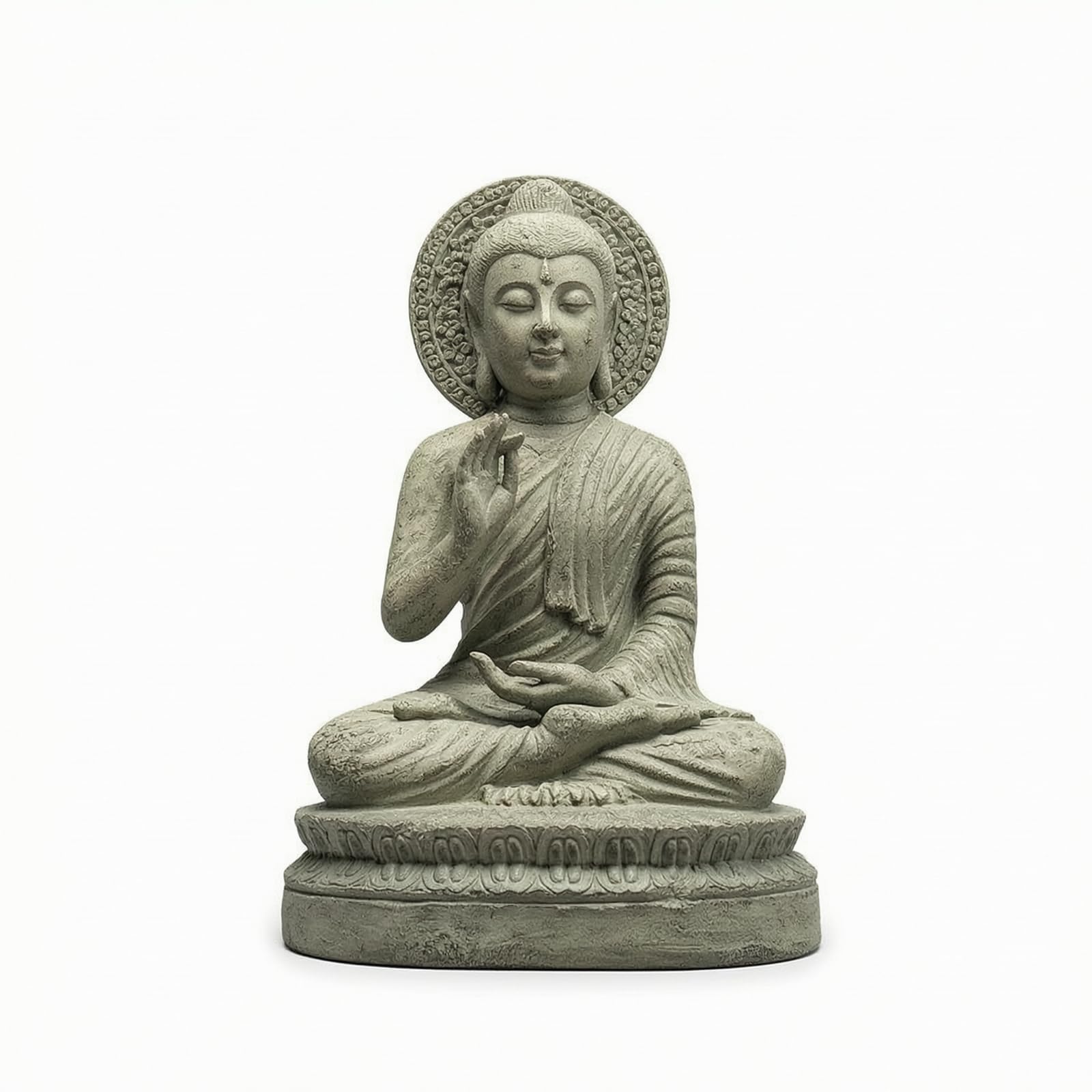Statua di Buddha in Resina Spirituale Statuetta di Buddha Raffinata Statuetta in Resina per Meditazione, Statua Del Buddha Con Gesto Di Insegnamento Spiegazione