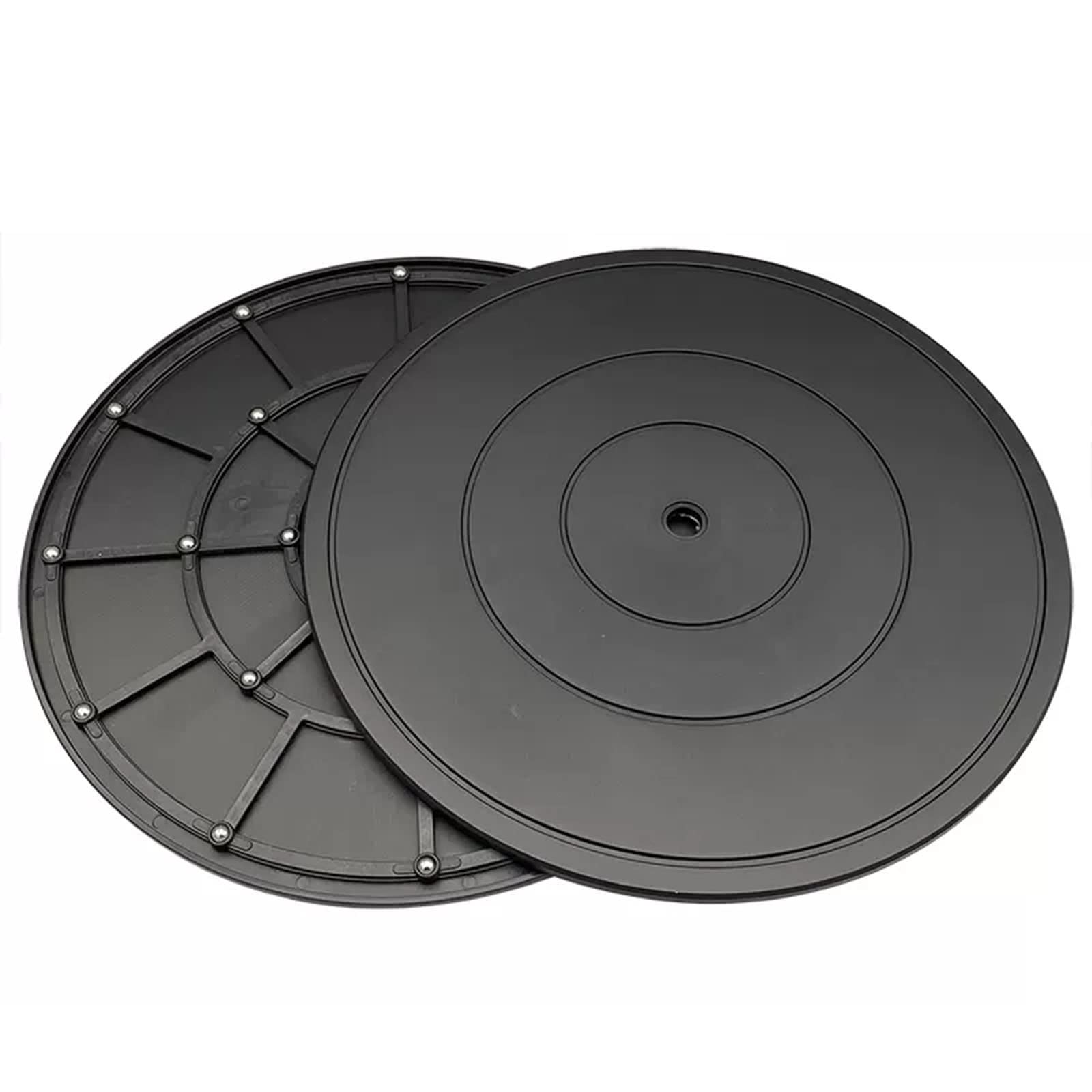 WORDFUN 360° Girevole Stand Giradischi, 40cm Piattaforma Roteante con Cuscinetti Sfera in Acciaio, capacità di Carico di 100 kg, Supporto Girevole per TV/Monitor/Piante Bonsai