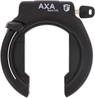 Block XXL Ring Bike Lock, 56 mm Extra-Wide Frame Lock for E-Bikes | Heavy-Duty Level 12 Safety Rear Wheel Anti-Theft Security, Hardened Steel Bracket, Compatible with Plug-in Chains & Cables
