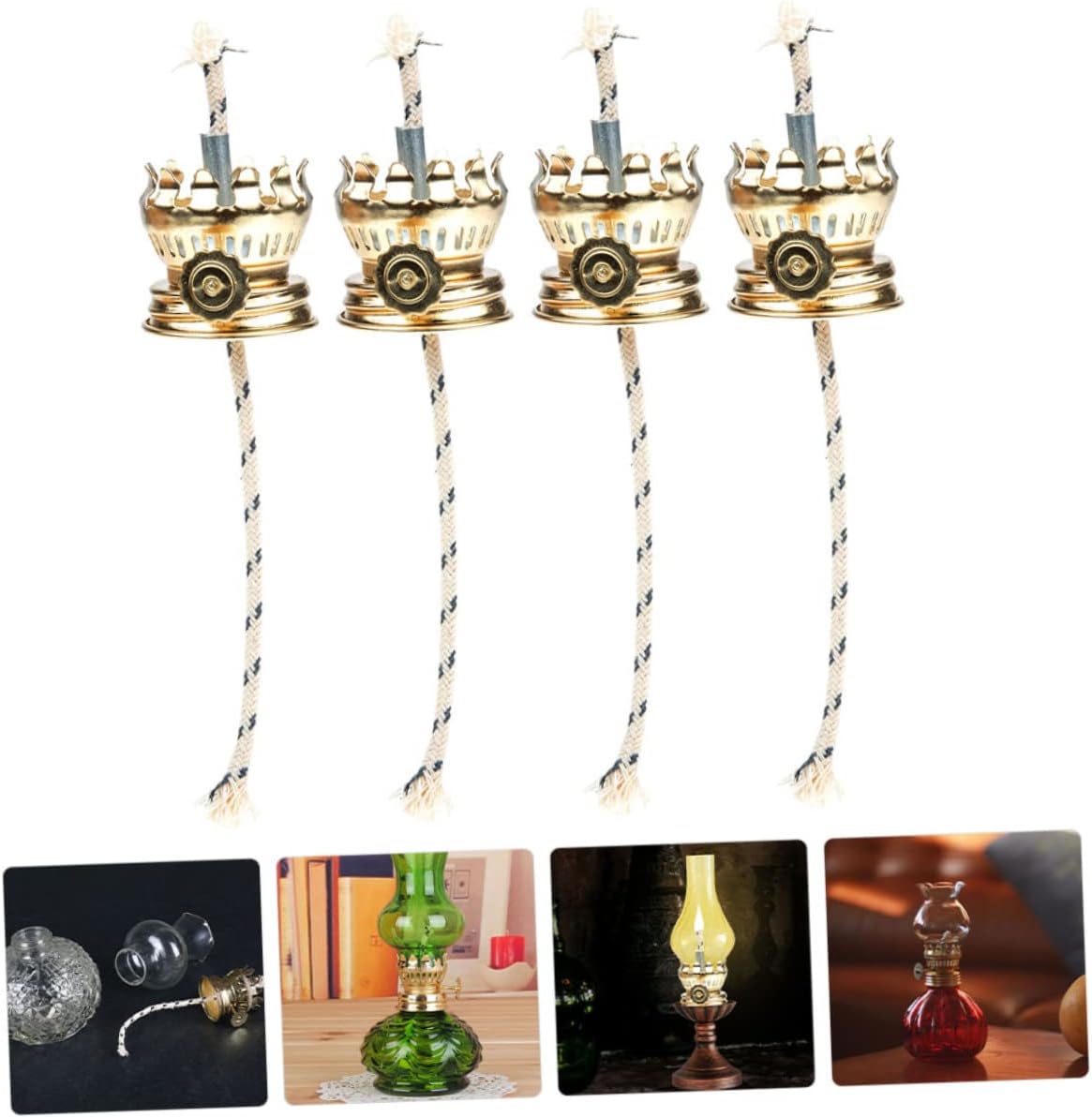 20pcs Kerosene Lamp Wick Holder Replaceable Wicks Vintage Oil Lamp Parts for Home Use and
