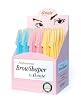 Annie - Professional BrowShaper - 36 Pack - BluePinkYellow - Stainless Steel - Safety Cover - Professional Shaping in Seconds
