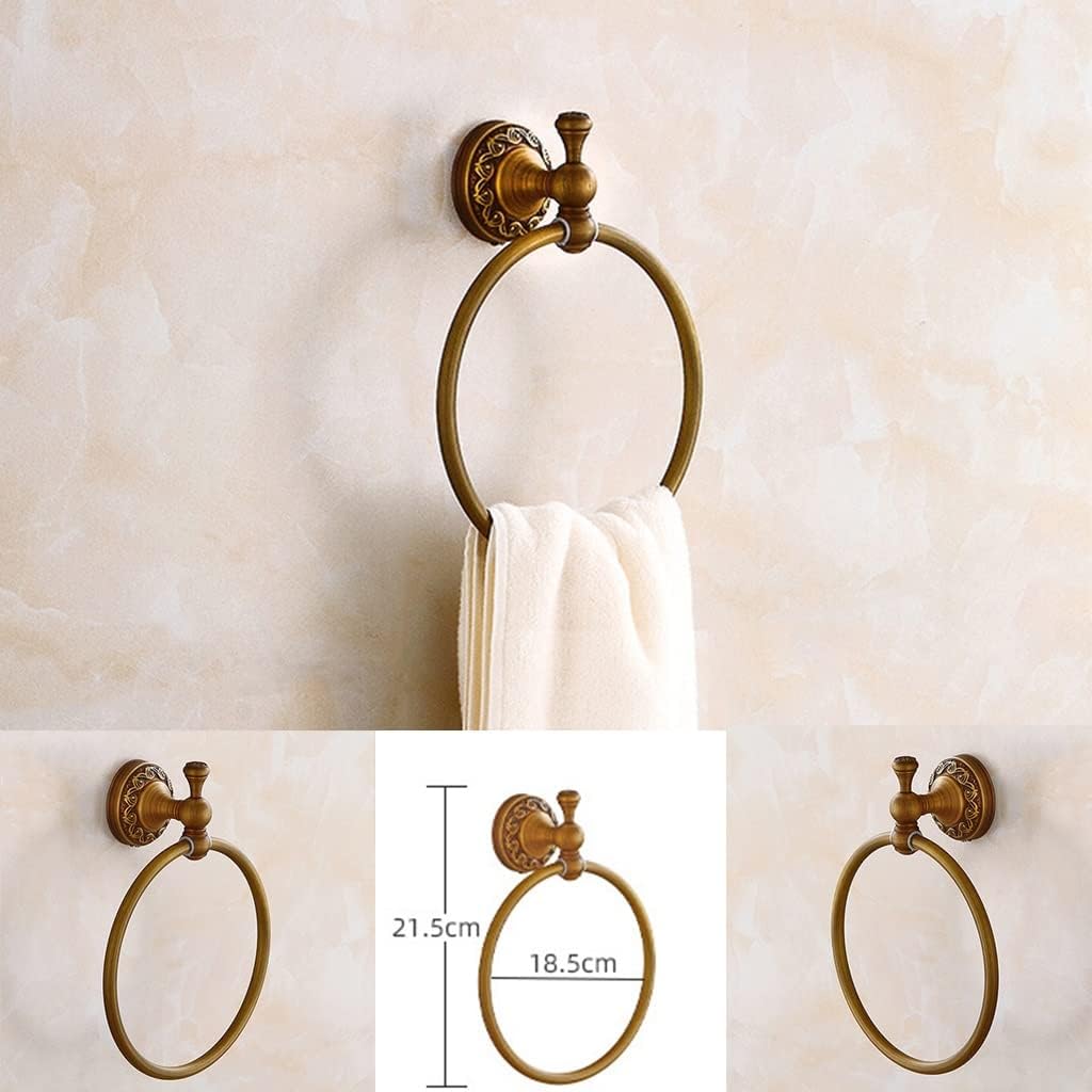 LSLYTQ European Style Antique Towel Holders, Bath Towel Bar, Hand Towel Ring, Wall Mounted