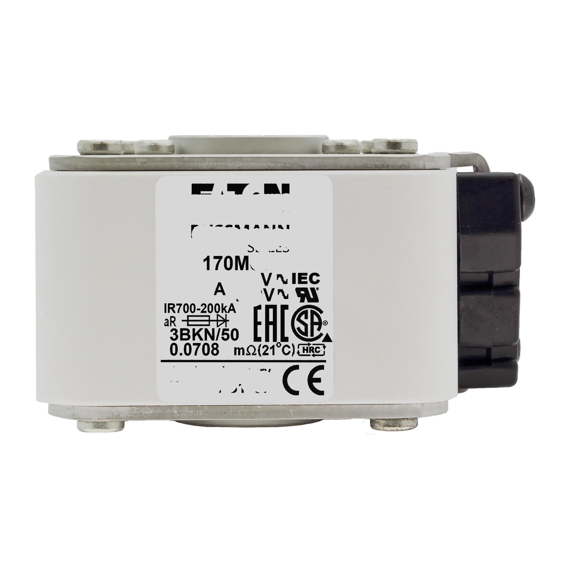 Fuse 170M6466 European Standard Square Series - Flat end Installation