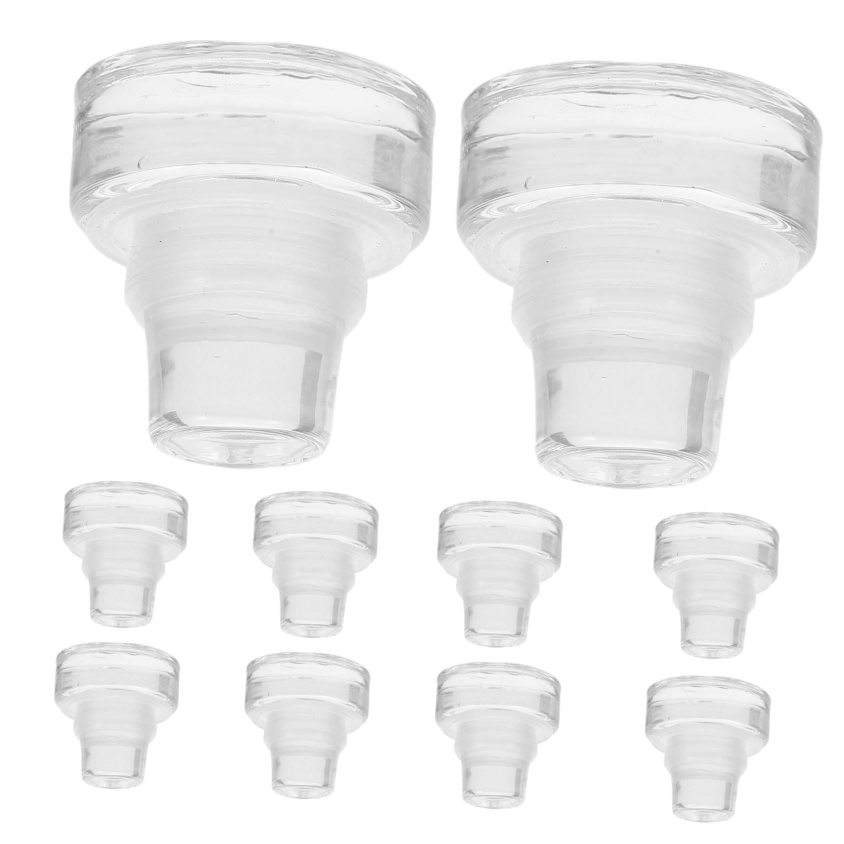 Bouchons pour bouteilles de vin réutilisables transparents en forme de T lot de 10