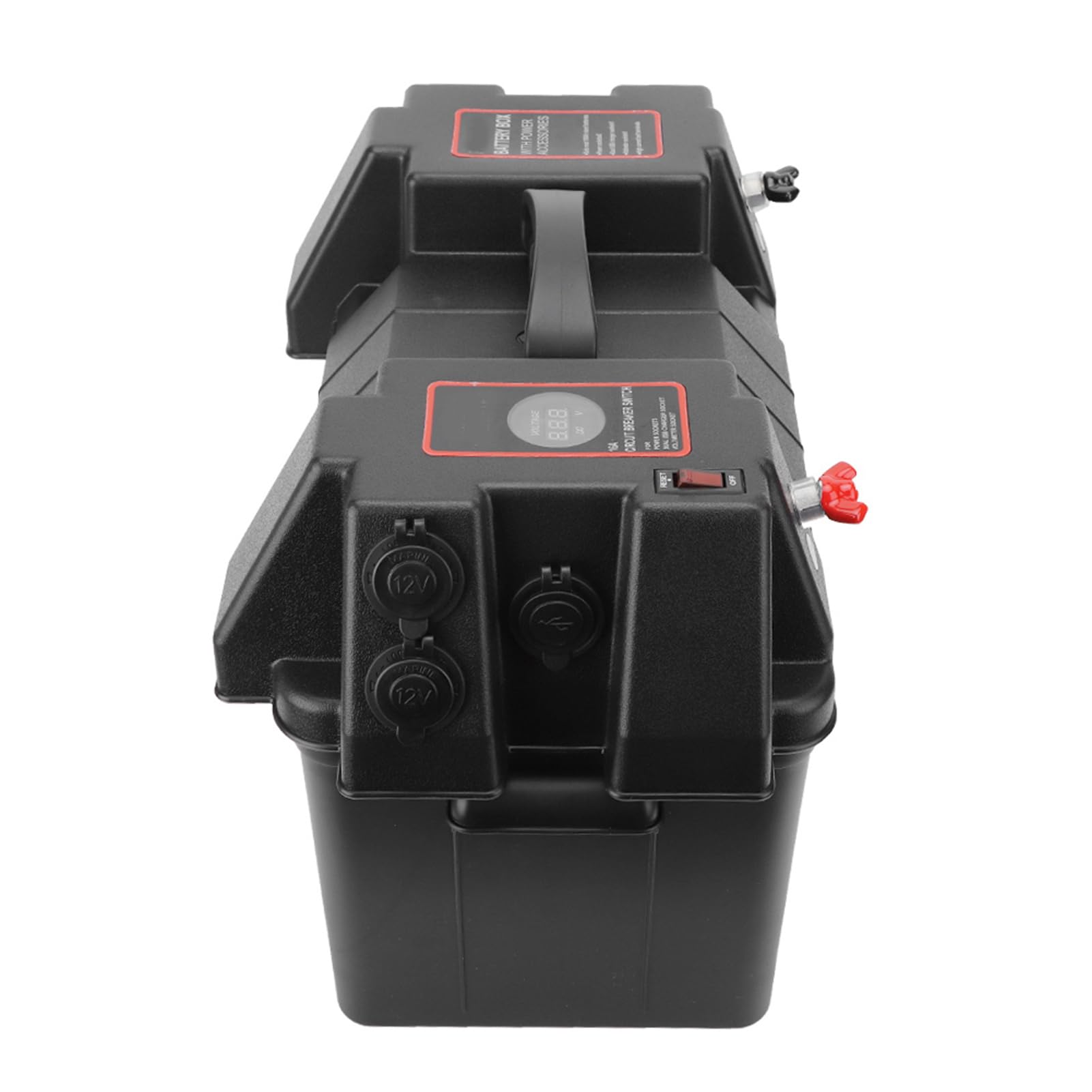 KIMISS Ładowarka Samochodowa USB z Woltomierzem do łodzi Samochodowej RV + Wielofunkcyjny Inteligentny Pojemnik na Baterie 12 V + Port Szybkiego ładowania 3.0 i PD USB C