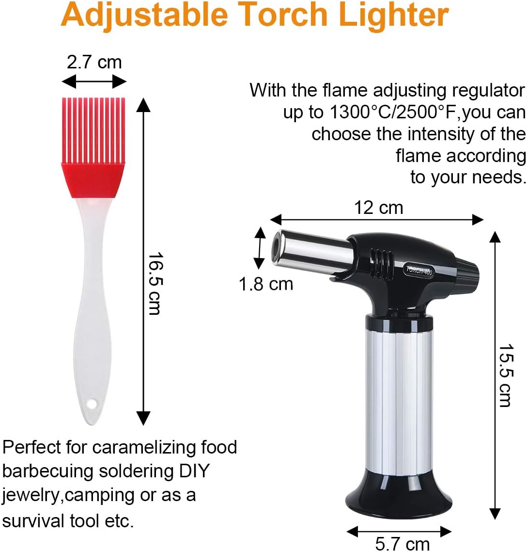 flintronic Blow Torch, Kitchen Torch, Refillable Butane Gas Torch