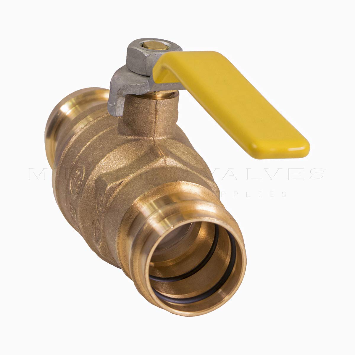 Midline Valve 532VLV001 Zawór kulowy z podwójnym pierścieniem O-ring, z złączami 2,5 cm, pełny port, odcięcie wody, mosiądz (5 szt.) (532VLV001-5)
