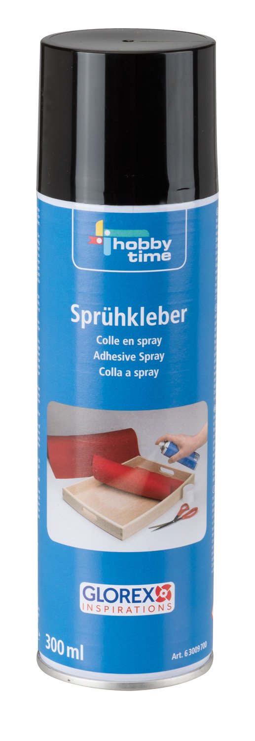 Glorex 6 3009 700 Adesivo Spray Trasparente 300 Ml – Alta Forza Adesiva, Presa Rapida, Resistente All'umidità, Per Artigianato E Hobby