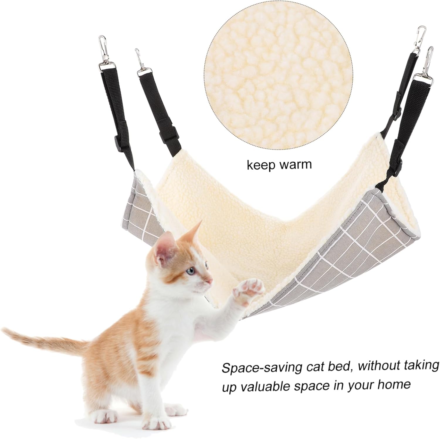 review DOITOOL 3pcs Cat Hammock Bird Shelter Cage Cat Sleeping Winter Parrot Hammock Rabbit Warm Hammock Hanging Kitten Sleeping Bag Pet Hammock Bed Toy Hammock Swing Tent Hamster Cat Swing Plush