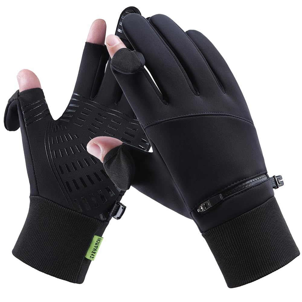 Yunkevivo Winter Gloves for Men Women Waterproof Glove,Touchscreen Gloves Thermal Snow Gloves for Running Cycling