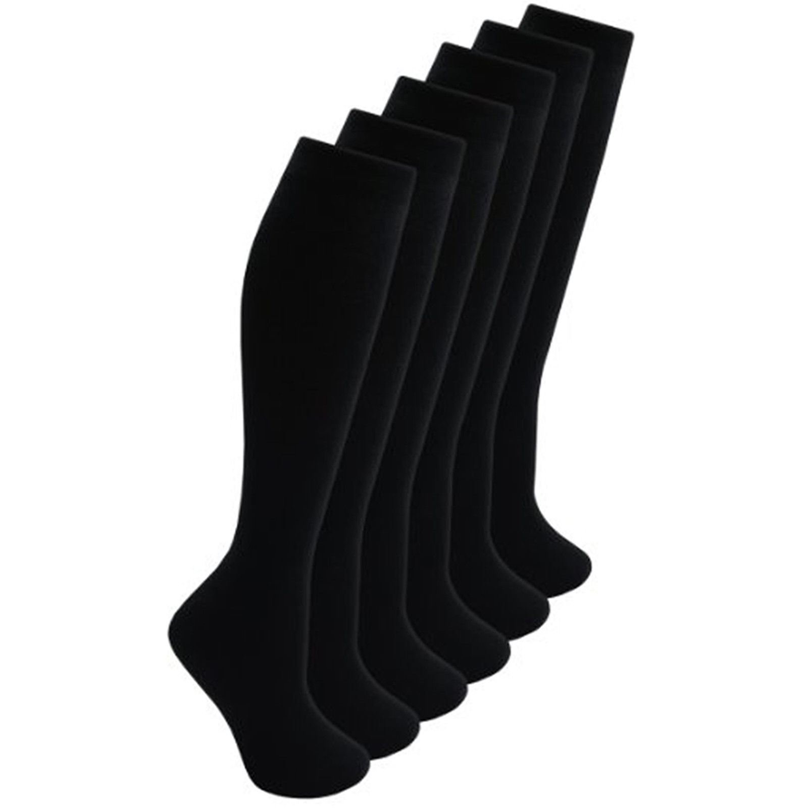 Undercover Black Underciver Lingerie 6 Pairs Knee High Cotton Rich School Socks 12-3