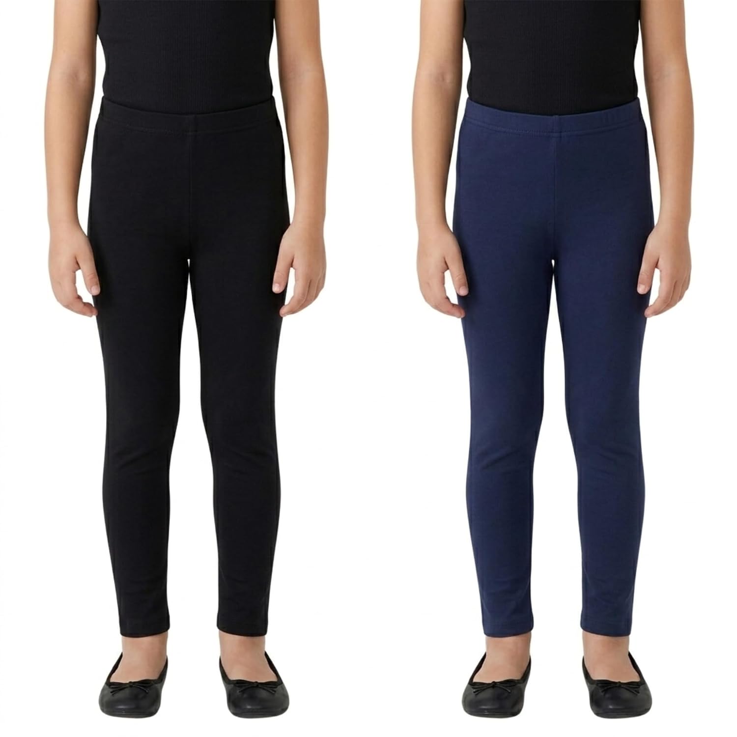 IANDT Girls Leggings Pack of 2 | Super Soft Stretchable Fabric | Full Length Slim Fit | Perfect for School, Casual & Every... - Review, Price and Buying Guide