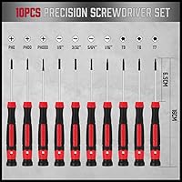 Vista 2 de Juego de destornilladores de precisión de 11 piezas - Mini destornilladores magnéticos para gafas, relojes, computadoras, portátiles, teléfonos