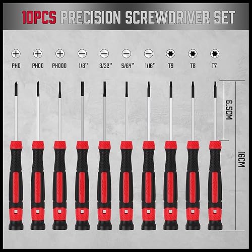 Miniatura 2 de Juego de destornilladores de precisión de 11 piezas, mini destornilladores magnéticos para lentes, relojes, computadoras, portátiles, teléfonos,