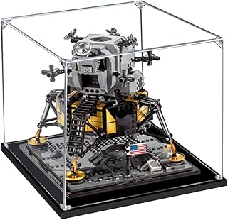 MAYS Acrylic Display Case for Lego 10266 NASA Apollo 11 Lunar Lander, (25 x 25 x 25cm, 3MM), Dustproof Display Box Showcase Compatible with Lego 10266 (Not Include The Lego Model)