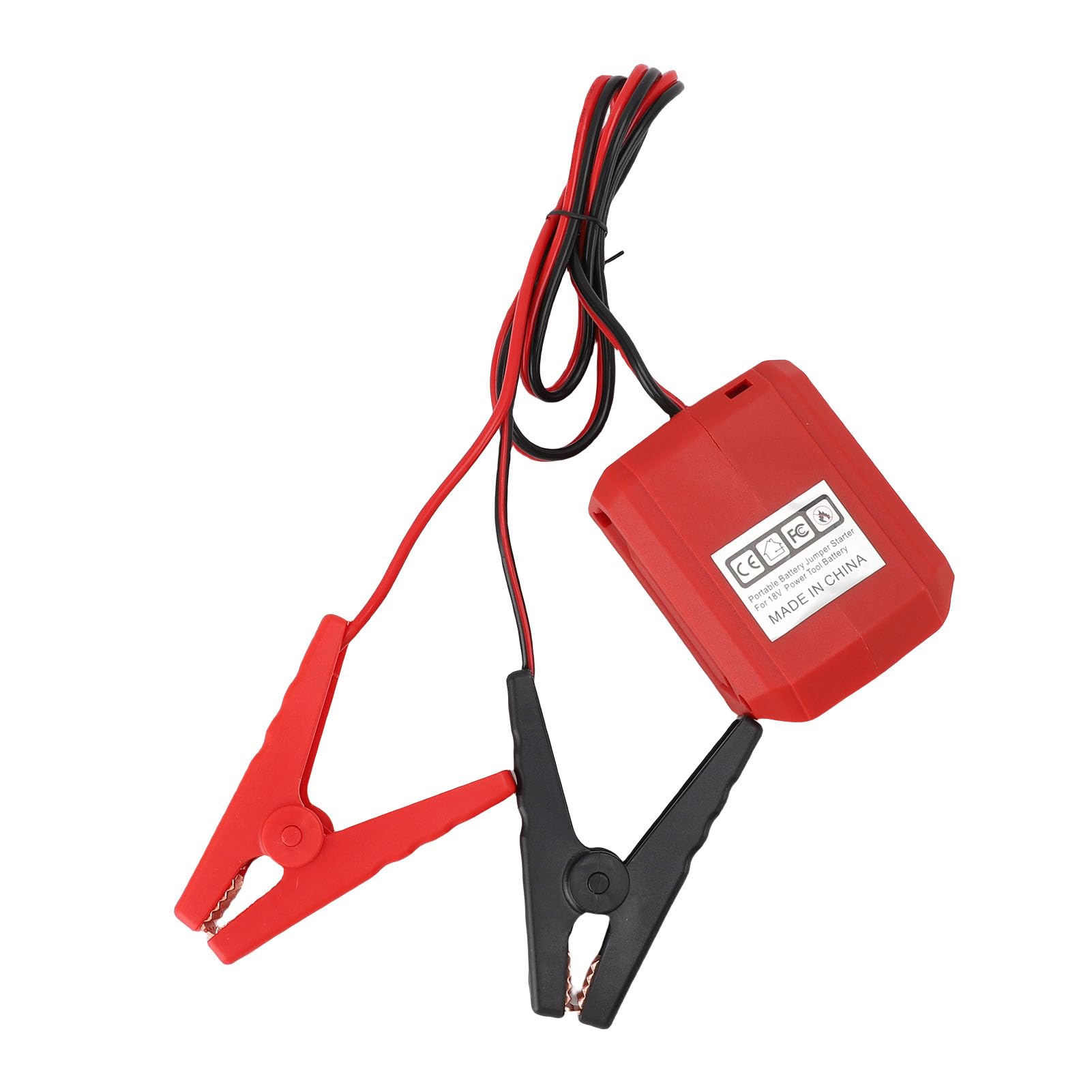 Car Jumper Cable Clamp for 18V Battery Portable Li Battery Jump Starter with ABS Material for Multiple Vehicle