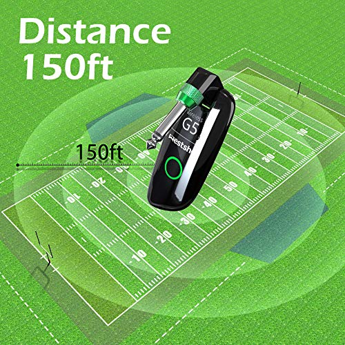 Westshell Upgrade Wireless Guitar Transmitter Receiver Digital Wireless Guitar System Acoustic Bass Guitar Accessories Rechargeable Audio Wireless System with Protected Silicone Back