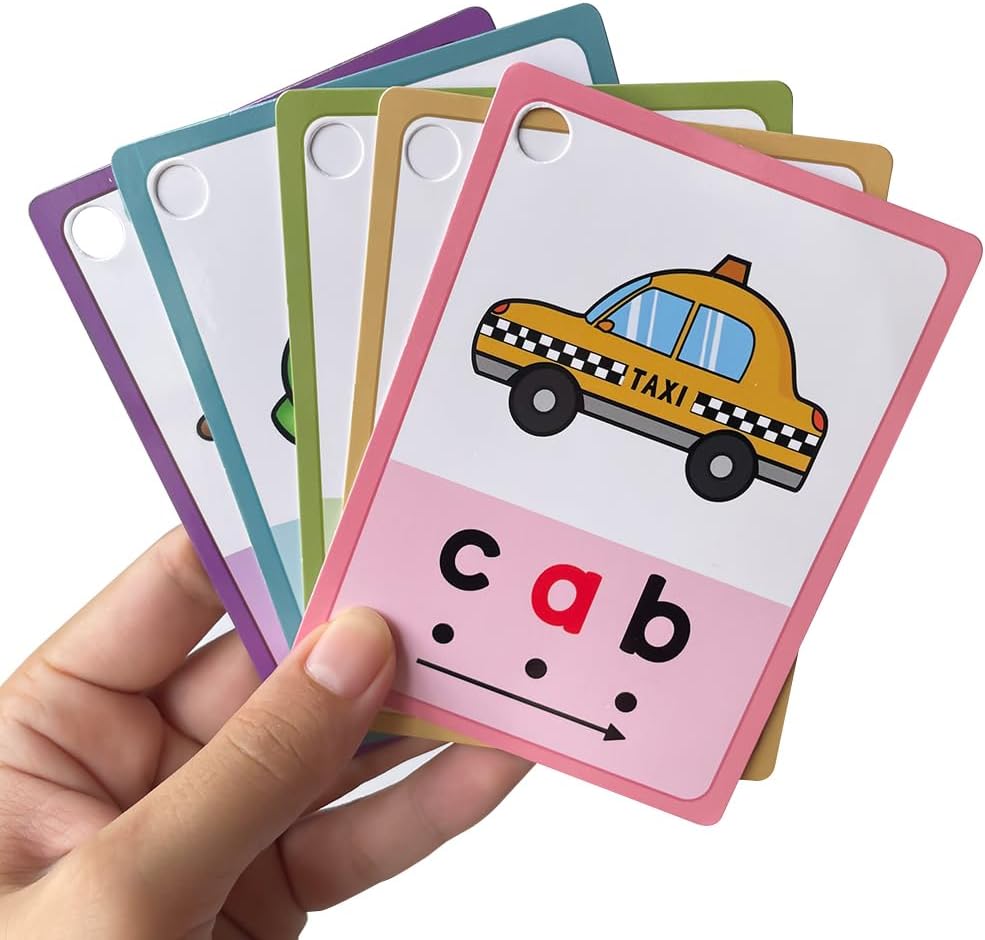 Decoding 130 CVC Words 70 Double-Side Flash Cards, CVC Word Builders, Phonemic Awareness, Beginner Vocabulary Building image 4