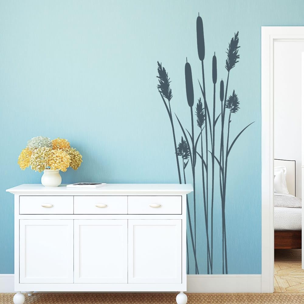Wandtattoo Loft Schilf Dekoration für die Wand, Wandbild, Wandtatto / 30 Farben / 2 Größen
