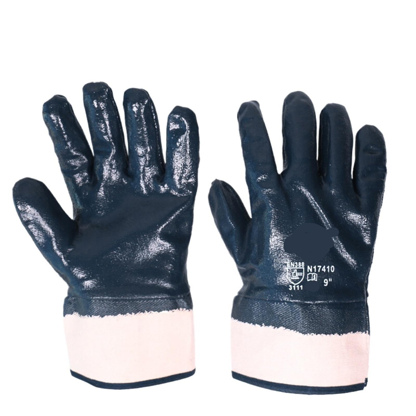 Générique Compatible avec 6 paires de gants de travail en Nitrile, équipement Anti-Abrasion résistant aux coupures for les tâches de soudage électrique et de soudage du métal(N17410,L)