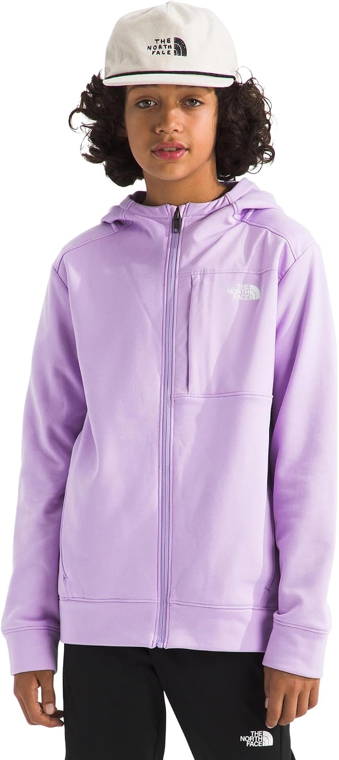 The North Face Teen TNF Performance Fleece Full Zip Hooded Jacket | Hoodie for Boys & Girls, Chest Pocket, Set-In Sleeves