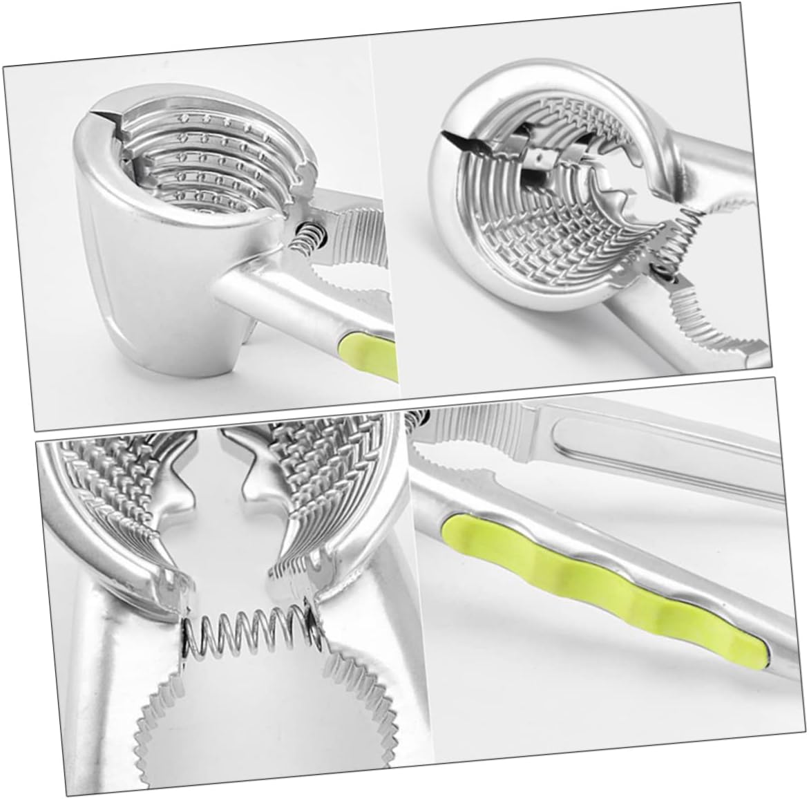 Multifunctional Walnut Nut Crackers Portable Aluminium Alloy Green