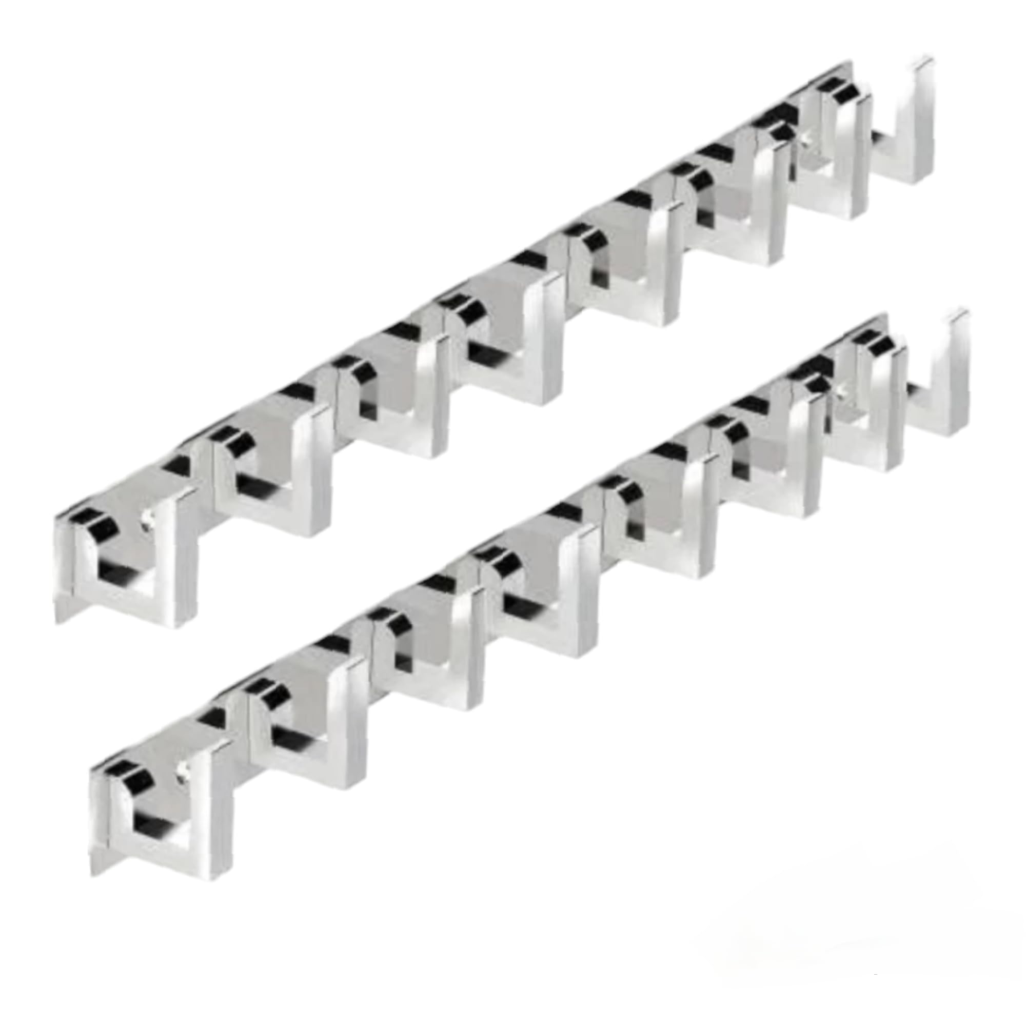 Pack of 2 Stainless Steel 8 Pin Silver Colour Door Hanger with Chrome Finish use for Bathroom, Kitchen and Bedroom (Silver,Pack of 2)-image-11