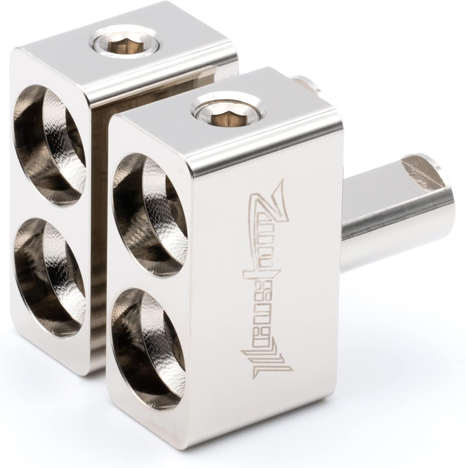 ILL Customz 1/0 AWG to 4 Gauge Offset Amp Input Reducers Pair : Electronics