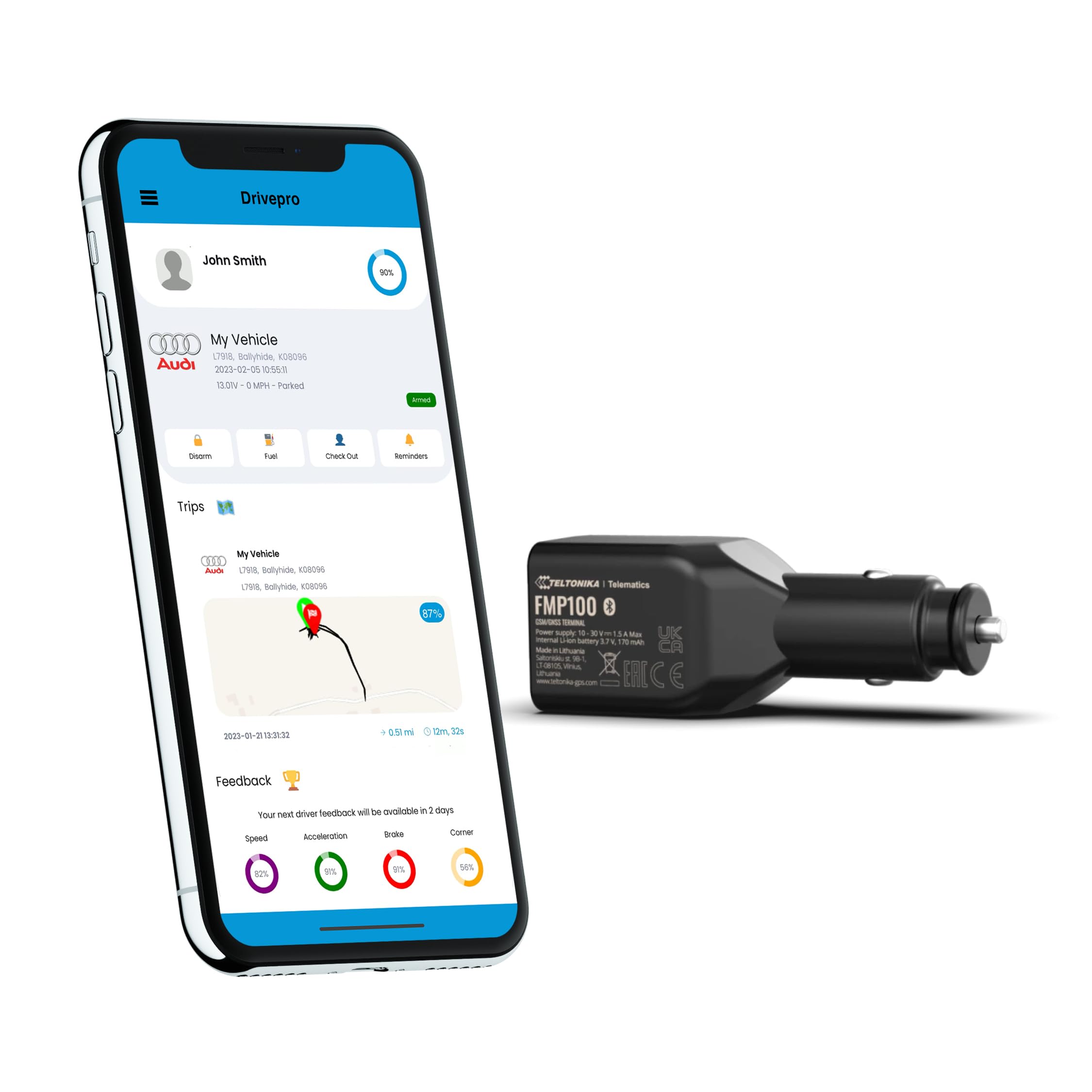 DrivePro FMP100 Plug and Go Tracker - Quick & Easy Install