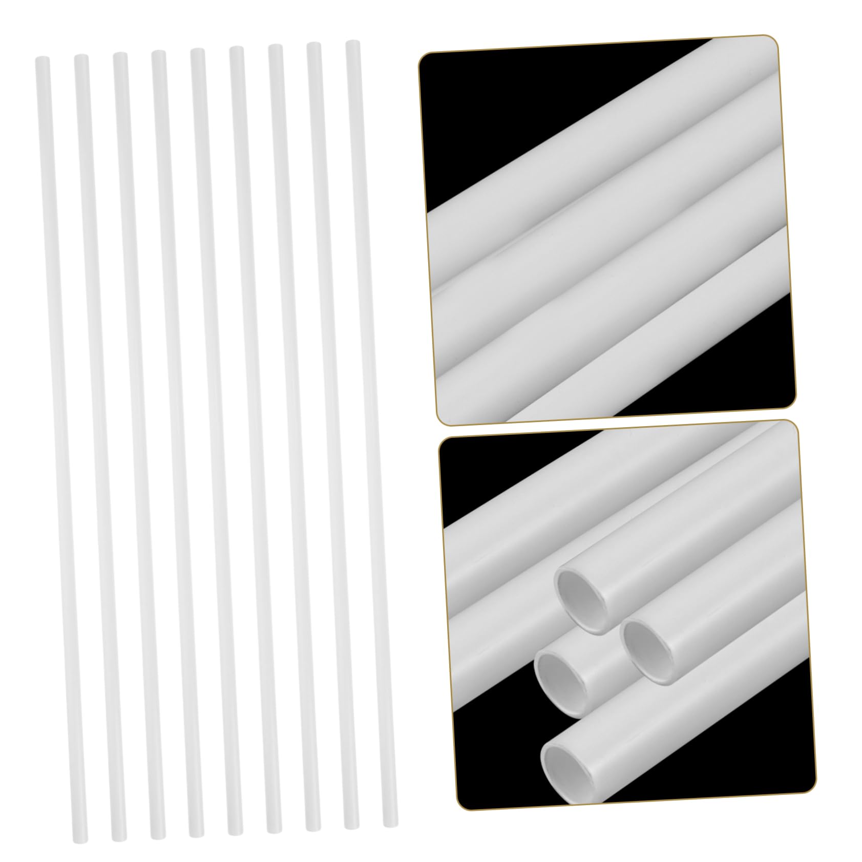 BEBEMOKO Abs Square Tube Round DIY Plastic Tubing for Models Sand Table Landscape Round Tube