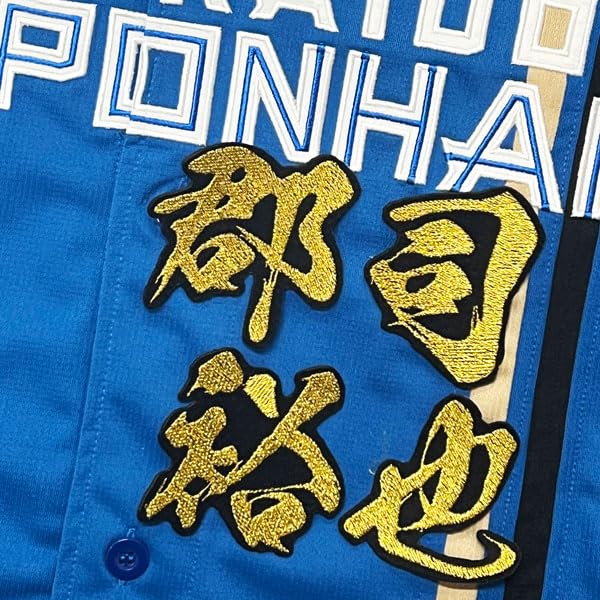 Amazon.co.jp: ファイターズ 刺繍ワッペン 郡司 裕也 毛筆 名前